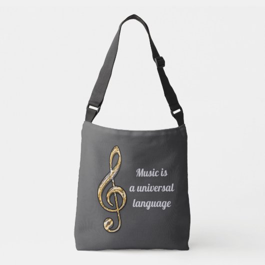 Sac Ajustable La musique est Universal Gold Silver Clé Symbole d (Devant)