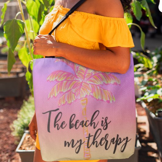 Sac Ajustable La plage est My Therapy Orange Tropical Palm Tree