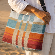 "LA PLAYA" IMPRESSION DE TISSAGE MEXICAIN AUTHENTI