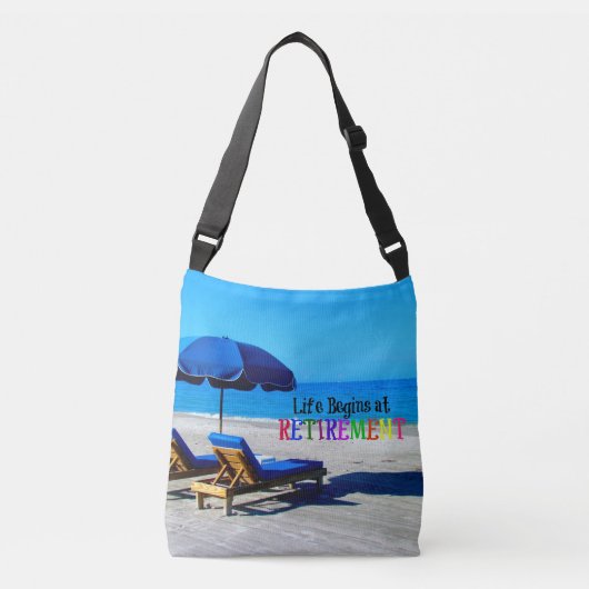 Sac Ajustable La vie commence à la retraite (Devant)