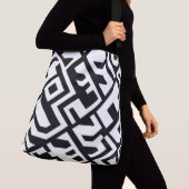 Sac Ajustable Labyrinthe noir et blanc (De près)