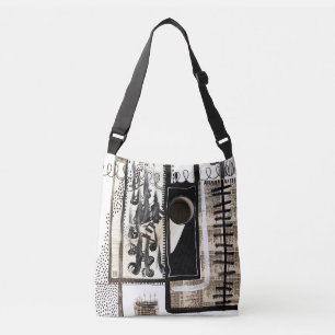 Sac Ajustable Langue de la ville Noir et blanc