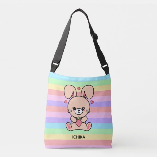Sac Ajustable Lapin De Fraise De Kawaii Cute Strié (Devant)