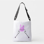 Sac Ajustable Lapin de ski avec bâtons de ski (Devant)