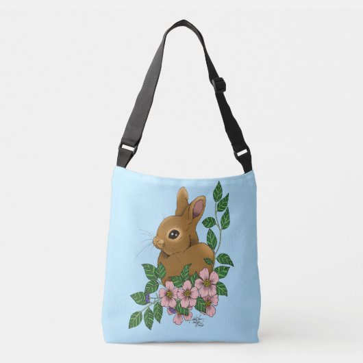 Sac Ajustable Lapin Lapin Fleurs Roses (Devant)
