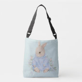 Sac Ajustable lapin mignon en robe avec fleurs (Devant)