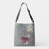 Sac Ajustable lapin mignon et peluche avec une valentine et un p (Dos)