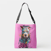 Sac Ajustable L'art du chien gris avec des éclaboussures (Dos)