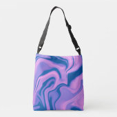 Sac Ajustable Lavande et marbre bleu liquide Fourre-tout (Dos)