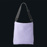 Sac Ajustable Lavande Purple Girl Script Monogramme Nom Moderne<br><div class="desc">Lavender Purple anniversaire,  baby shower ou cadeau de fête de bachelorette pour quelqu'un qui aime le luxe glam et les styles chic.</div>