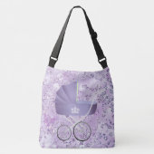 Sac Ajustable Lavender Baby Carriage Bokeh Bling (Devant)
