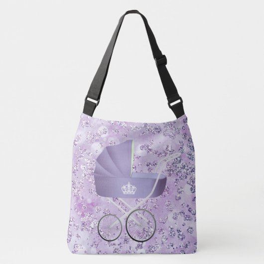 Sac Ajustable Lavender Baby Carriage Bokeh Bling (Devant)