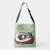 Sac Ajustable Lazy Cat Bed Green drôle (Dos)