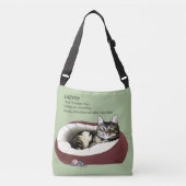Sac Ajustable Lazy Cat Bed Green drôle (Devant)