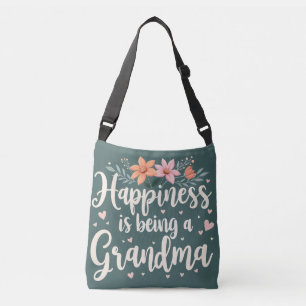 Sac Ajustable Le bonheur est d'être grand-mère Floral Cottagecor