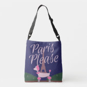 Sac Ajustable Le caniche indique Paris svp (Dos)