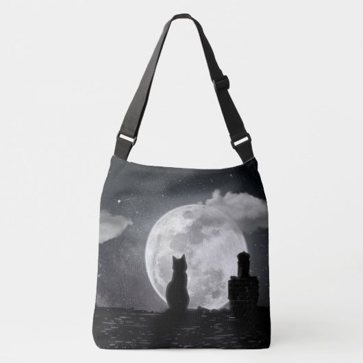 Sac Ajustable Le chat rêve de lune (Devant)