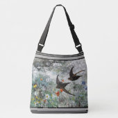 Sac Ajustable Le fleur sauvage d'oiseaux d'hirondelle fleurit le (Devant)
