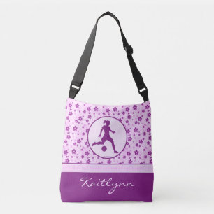 Sac Ajustable Le football Purple Heart de la fille personnalisé