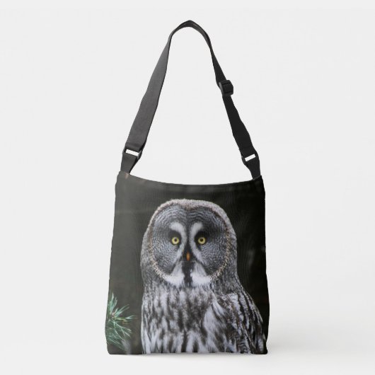 Sac Ajustable Le grand hibou gris cbcnm (Devant)
