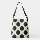 Sac Ajustable Le grand pois conçoit noir et blanc (Dos)