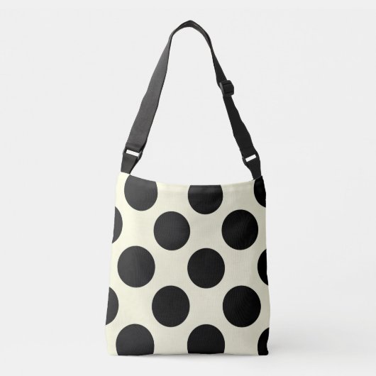 Sac Ajustable Le grand pois conçoit noir et blanc (Devant)