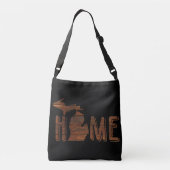 Sac Ajustable Le Michigan est chez lui | Plaques en bois Brown | (Dos)