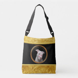 Sac Ajustable Le pitbull blanc avec le rouge embrasse partout