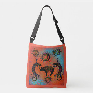 SAC AJUSTABLE LE SOUTHWESTERN LIZARD BEAR ART