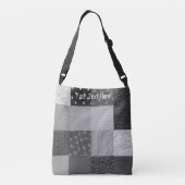 Sac Ajustable le tissu noir et blanc de patchwork ajuste le cru (Dos)