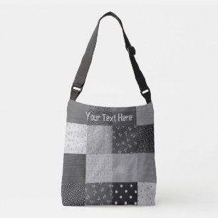 Sac Ajustable le tissu noir et blanc de patchwork ajuste le cru