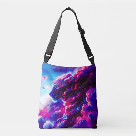 Sac Ajustable Léopard néon cosmique futuriste (Devant)