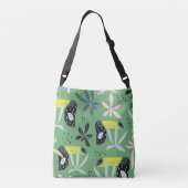 Sac Ajustable Les animaux de la jungle, les éléments tropicaux, (Dos)