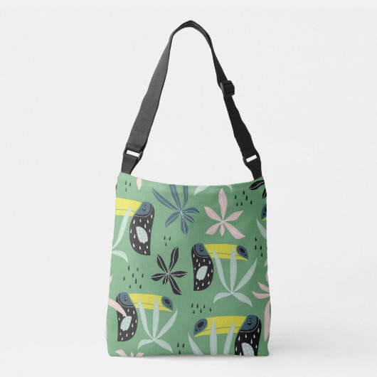 Sac Ajustable Les animaux de la jungle, les éléments tropicaux, (Devant)