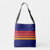 Sac Ajustable Les années 70 coloré 80s Retro Stripes (Dos)