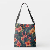 Sac Ajustable Les Fleurs D'Hibiscus, Un Modèle Floral Tropical (Dos)