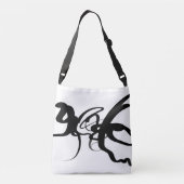 Sac Ajustable Les Plongeurs : Noir et Blanc Abstrait (Dos)