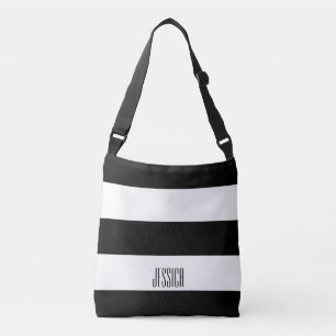 Sac Ajustable Les rayures noires et blanches modernes ont