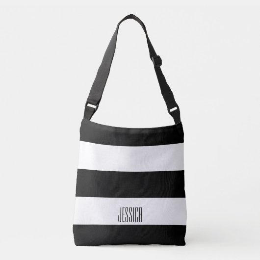 Sac Ajustable Les rayures noires et blanches modernes ont (Devant)