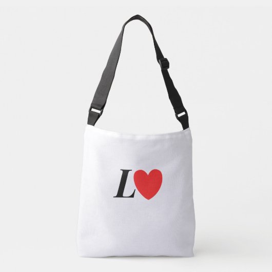 Sac Ajustable Letter L Heart - Valentine Initial Love Design (Devant)