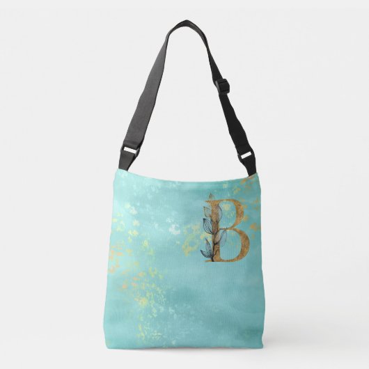 Sac Ajustable *~* LETTRE B -Monogramme Parties scintillant d'or (Devant)