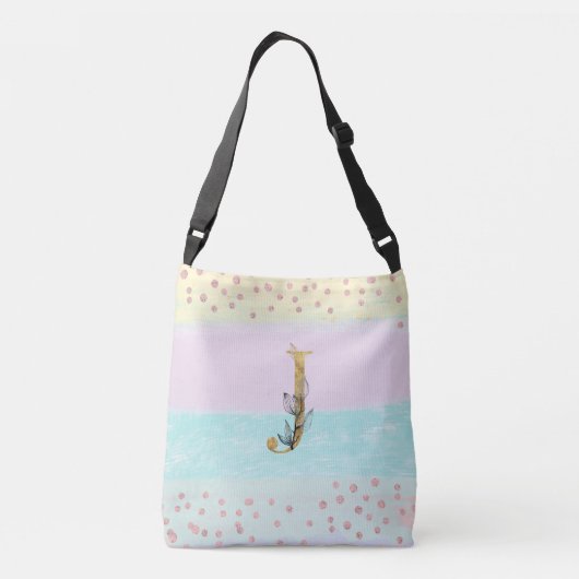 Sac Ajustable *~ LETTRE J Monogramme Parties scintillant dorée C (Dos)