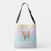 Sac Ajustable *~ LETTRE M - Monogramme Gold Parties scintillant  (Dos)