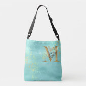 Sac Ajustable *~ LETTRE M - Parties scintillant d'or Monogramme  (Dos)