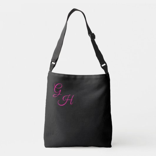Sac Ajustable Lettres de Grâce - Noir & Rose Chaud : (Dos)