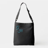 Sac Ajustable Lettres de grâce - Noir & Turquoise (Dos)