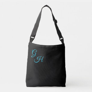 Sac Ajustable Lettres de grâce - Noir & Turquoise