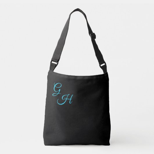 Sac Ajustable Lettres de grâce - Noir & Turquoise (Devant)