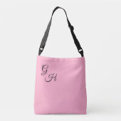 Sac Ajustable Lettres de grâce - rose et noir : (Dos)