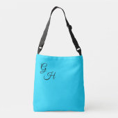 Sac Ajustable Lettres de grâce - Turquoise & Noir : (Dos)